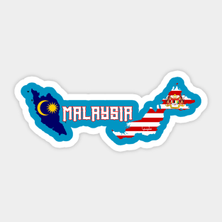 Malaysia flag & map Sticker